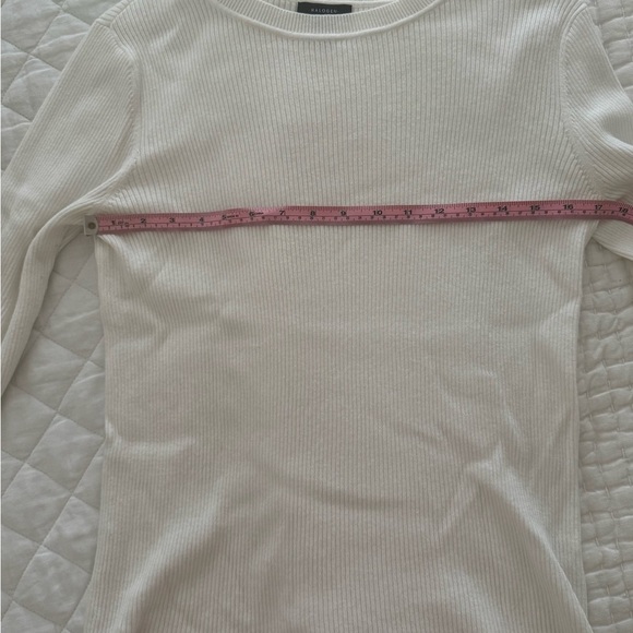 Halogen Womens Ribbed White Sweater L Long Sleeve Round Neck Soft Blend Fabric - Picture 13 of 16